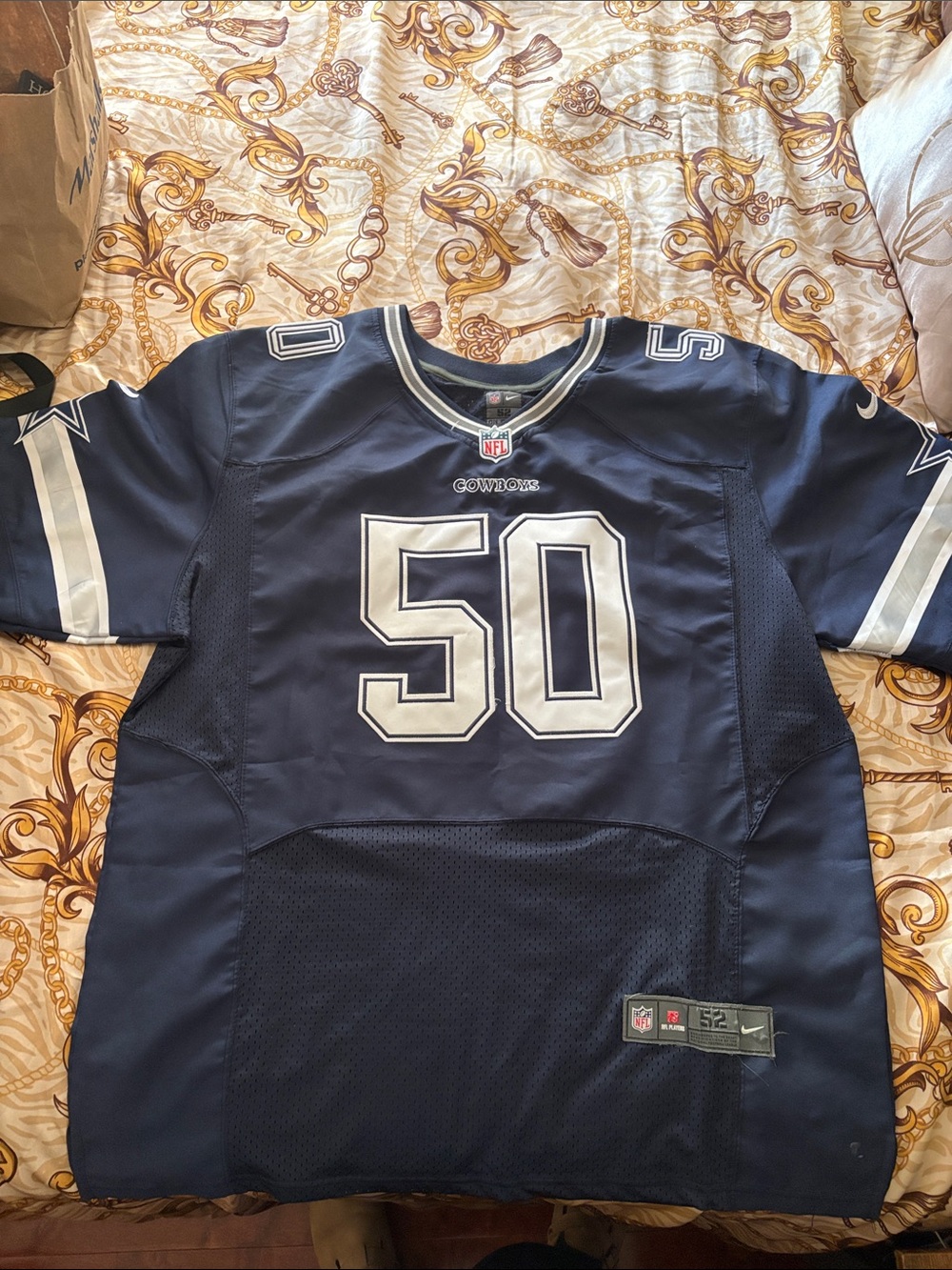 Nike Dallas Cowboys Navy and White #50 Football Jersey